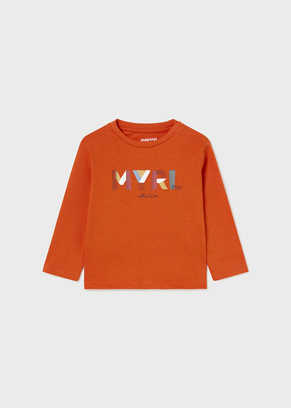 Mayoral Baby Boy orange tee