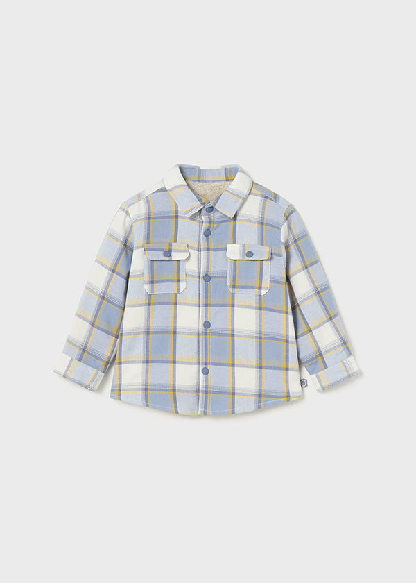 Mayoral Baby Boy blue fleece shirt