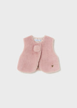 Mayoral baby girl pink fur gilet