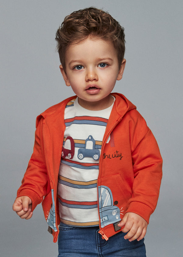 Mayoral Baby Boy orange hoodie