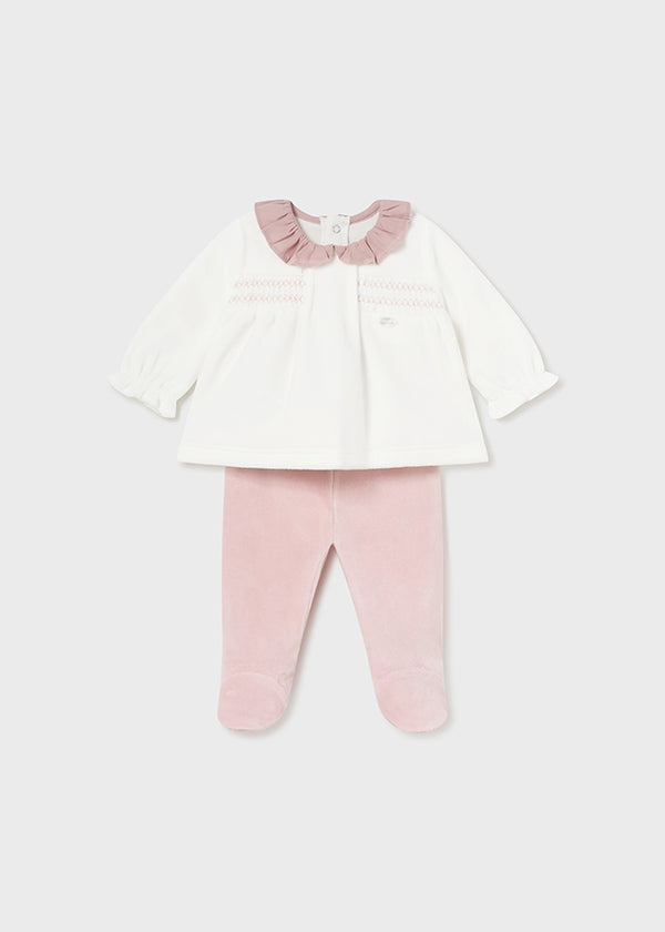 Mayoral baby girl velour 2 piece