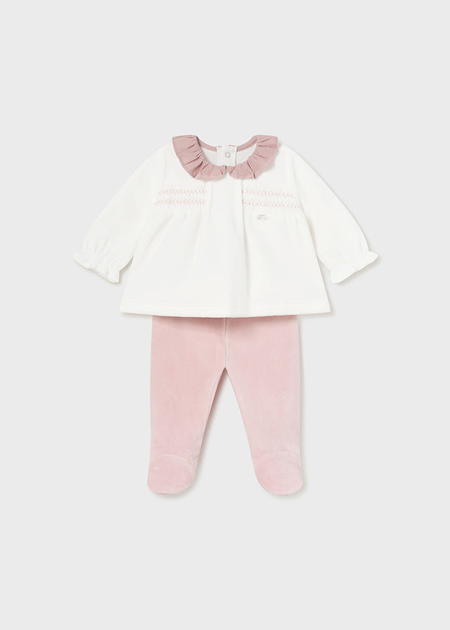 Mayoral baby girl velour 2 piece