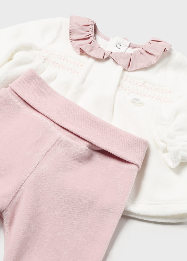 Mayoral baby girl velour 2 piece