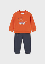 Mayoral Baby Boy orange tracksuit