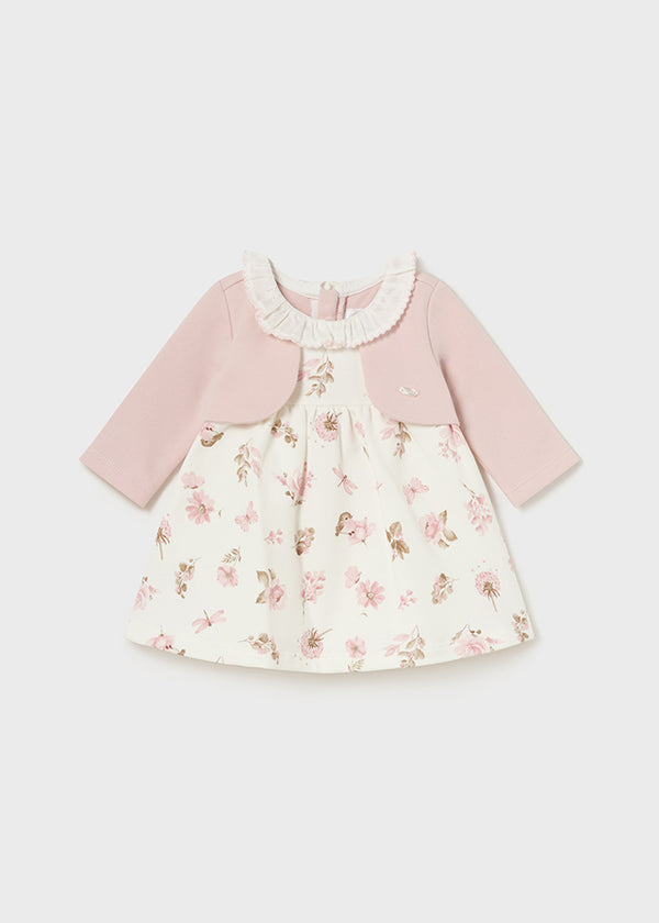 Mayoral baby girl pink bolero dress