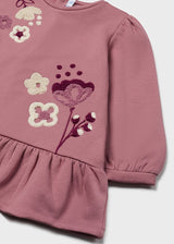 Mayoral baby girl pink fleece dress