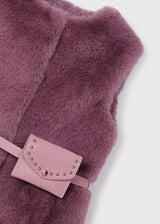 Mayoral Plum fur gilet