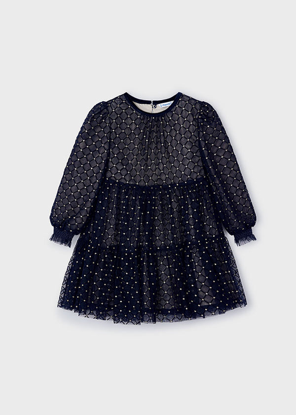 Mayoral Navy tulle dress