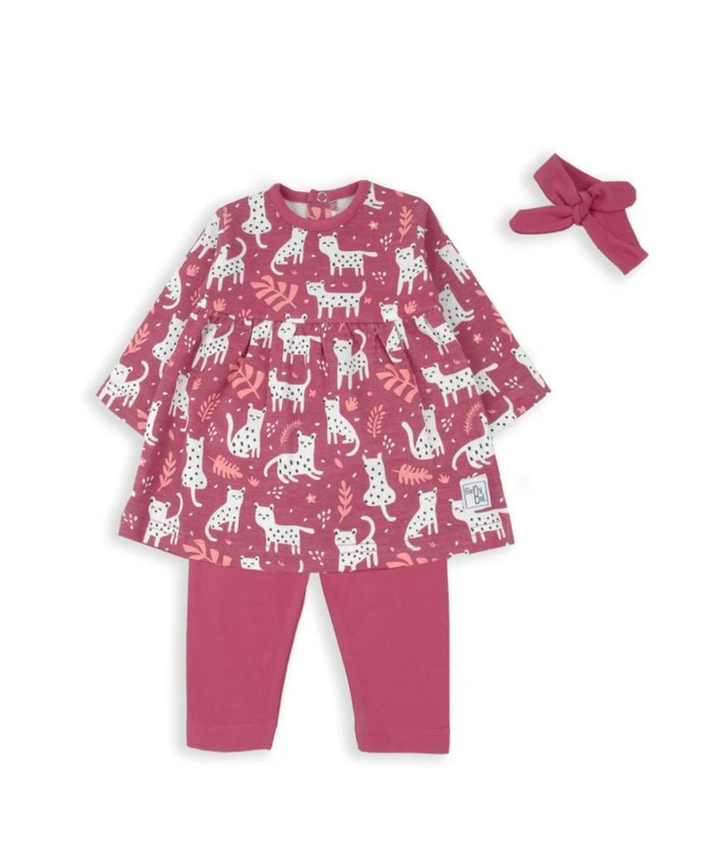 Babybol dress, leggings and hair bow set.