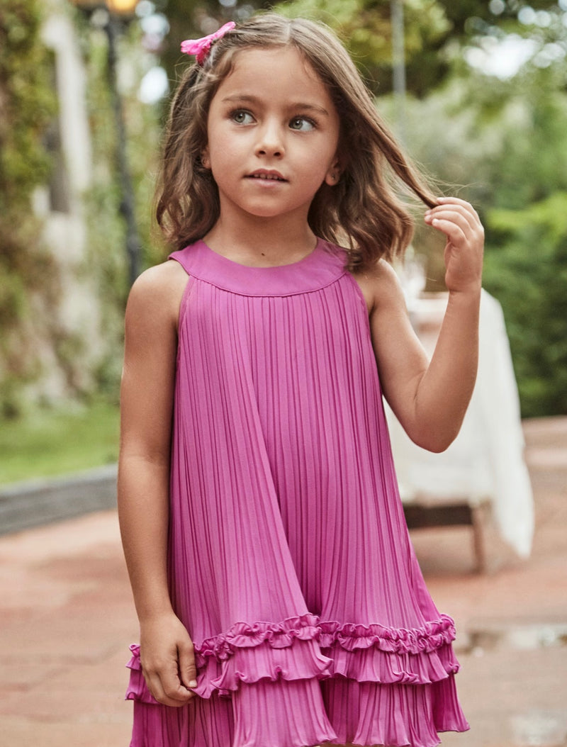 Mayoral pink pleated dress