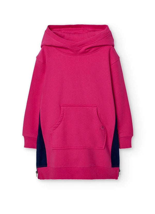 Boboli Girl pink hoodie dress