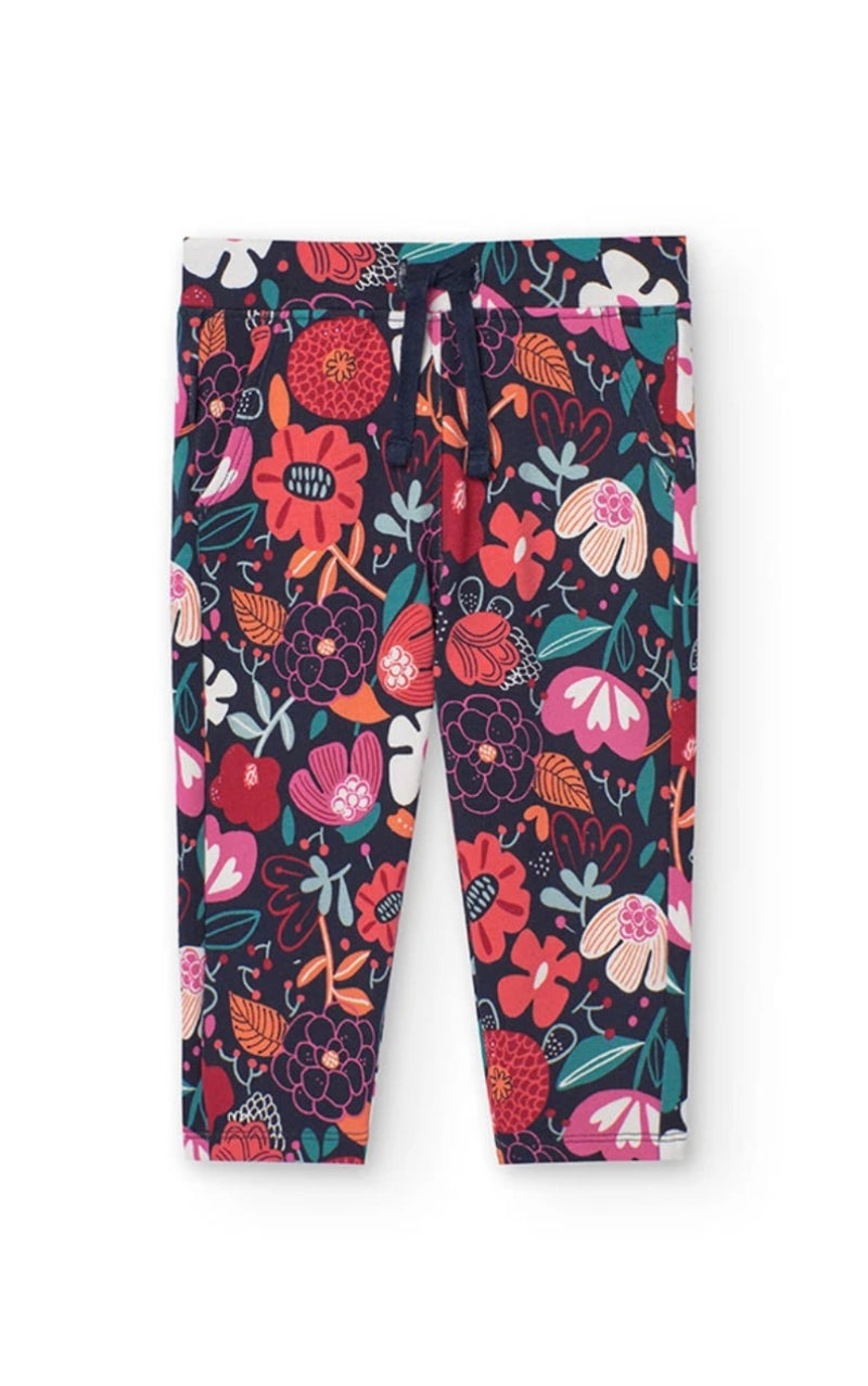 Boboli Girls coral/multi leggings