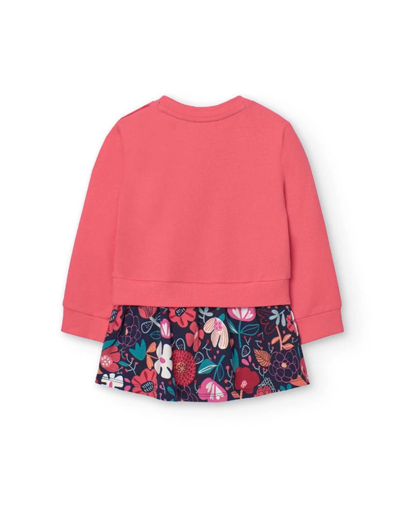 Boboli Girls coral/multi dress