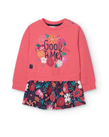 Boboli Girls coral/multi dress