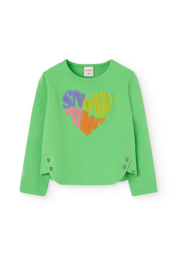 Boboli Girl neon green tee