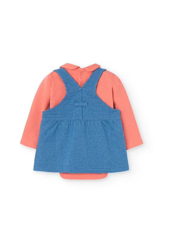 Boboli baby girls Pinafore 2 piece