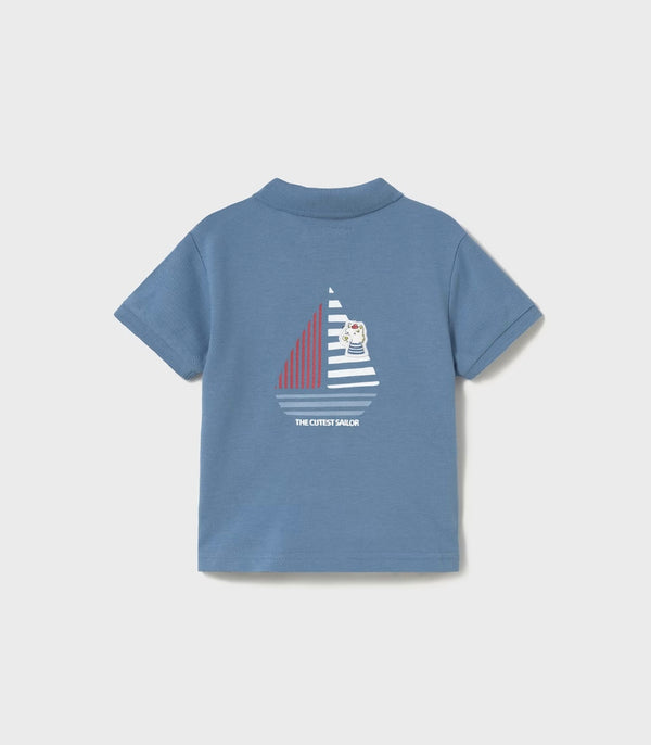 Mayoral Baby Boy blue s/s polo