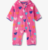 Hatley pink heart Fuzzy Bundler