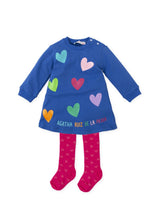 Agatha Ruiz Girls Blue hearts dress