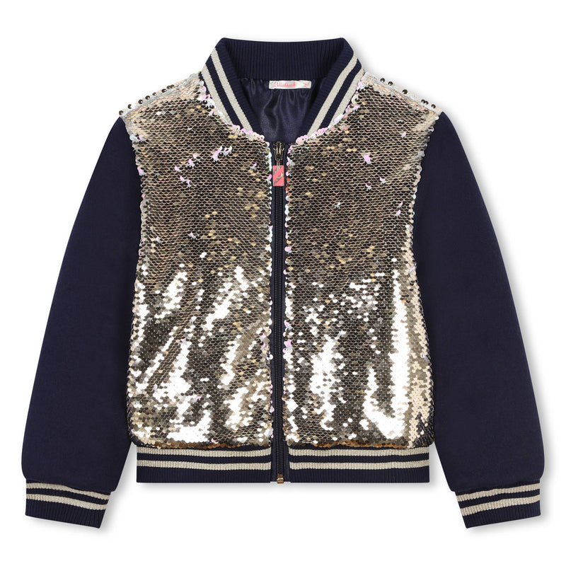 Billieblush Girl Sequin Gold Jacket