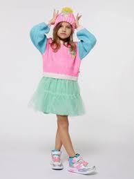 Billieblush Girl knit tulle dress