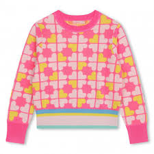 Billieblush Girls Neon Pink Sweater